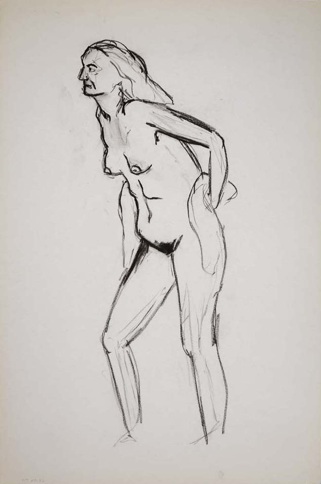 1996, #56, fusain sur papier, 61 x 91 cm. - Charcoal on paper, 24 x 36 