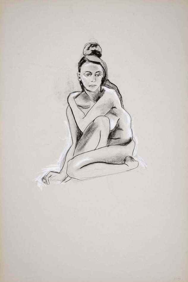 1999, #35, fusain sur papier, 61 x 91 cm. - Charcoal on paper, 24 x 36 