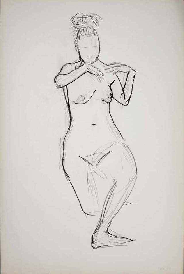 1999, #42, fusain sur papier, 61 x 91 cm. - Charcoal on paper, 24 x 36 