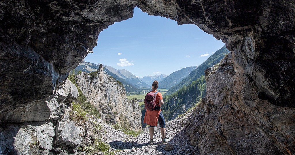 Der Tunnelweg zur Sulzlalm, Lechtal, Tirol