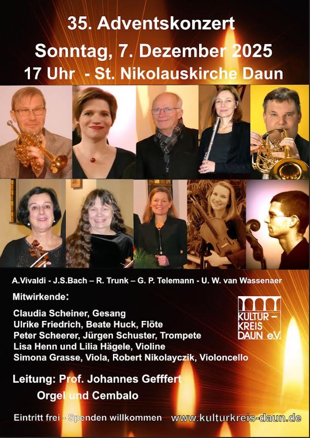Adventskonzert in Daun ( Eintritt frei)