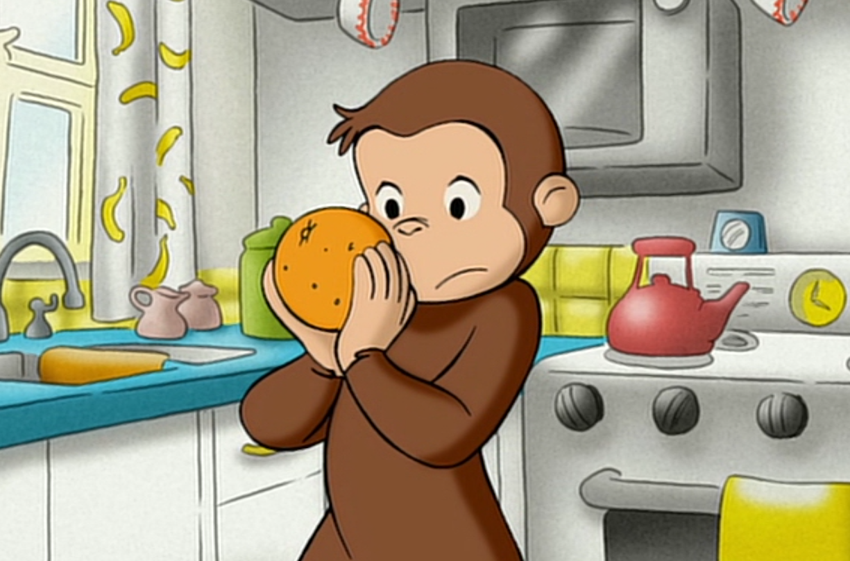 アニメおさるのジョージで英語学習　シーズン１　第16話 Curious George, A Peeling Monkey　むいて、むいて、むいて