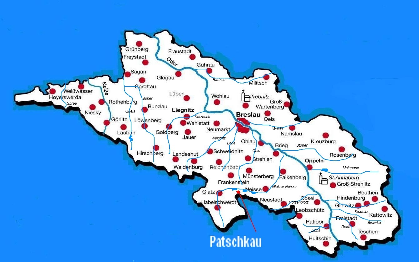 Wo liegt die Stadt Patschkau, von den Polen seit 1945 Paczków genannt