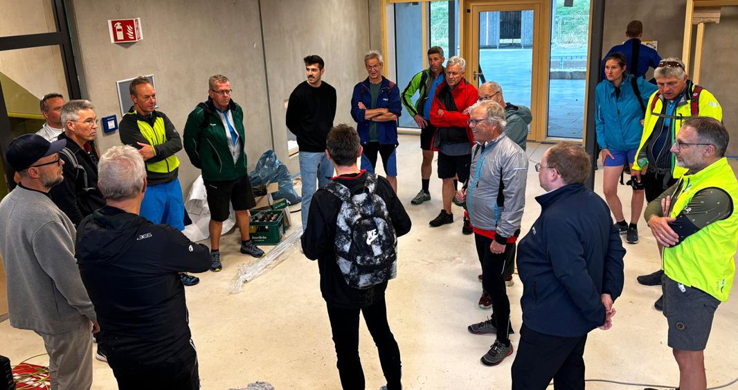 Bei der Besichtigung eines Projektes