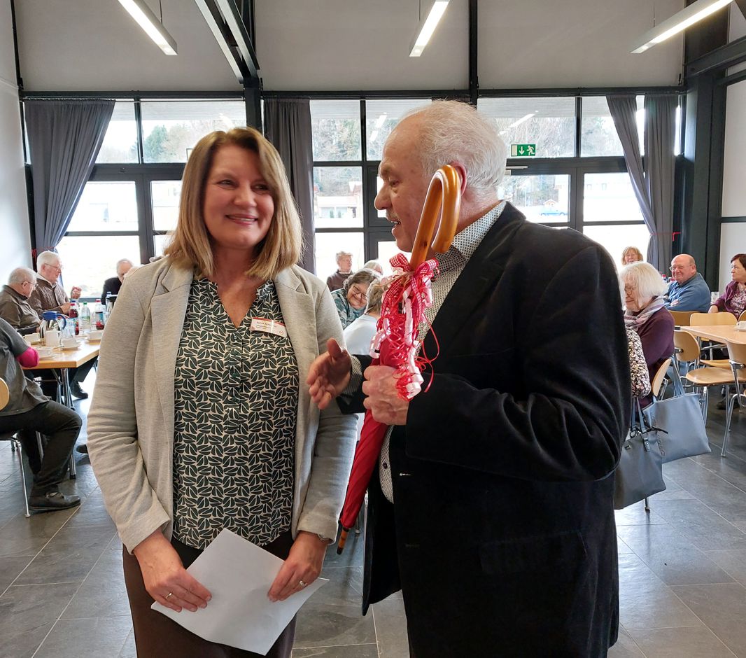 Peter Rummel bedankte sich bei Sylvia Schachner