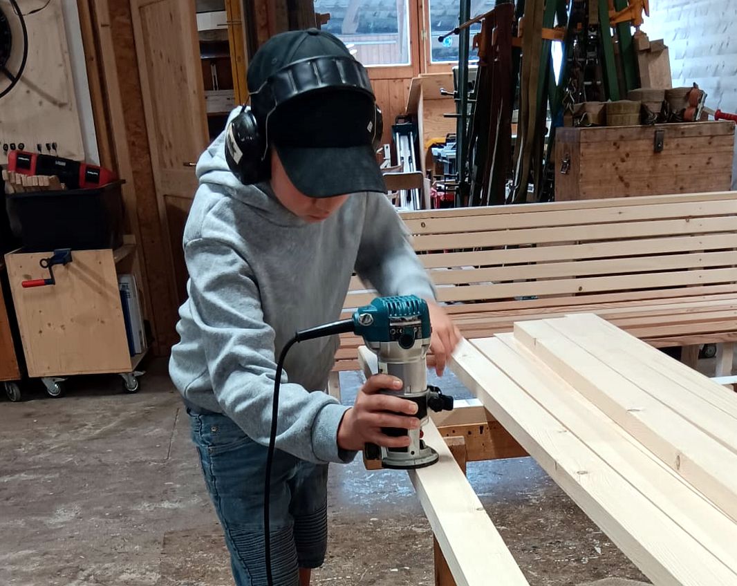 bei der Arbeit