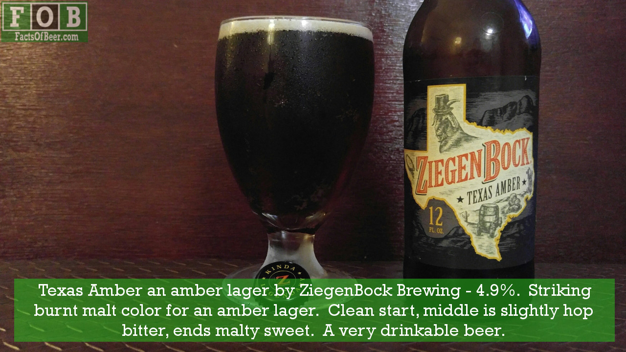 Texas Amber by ZiegenBock The Facts of Beer