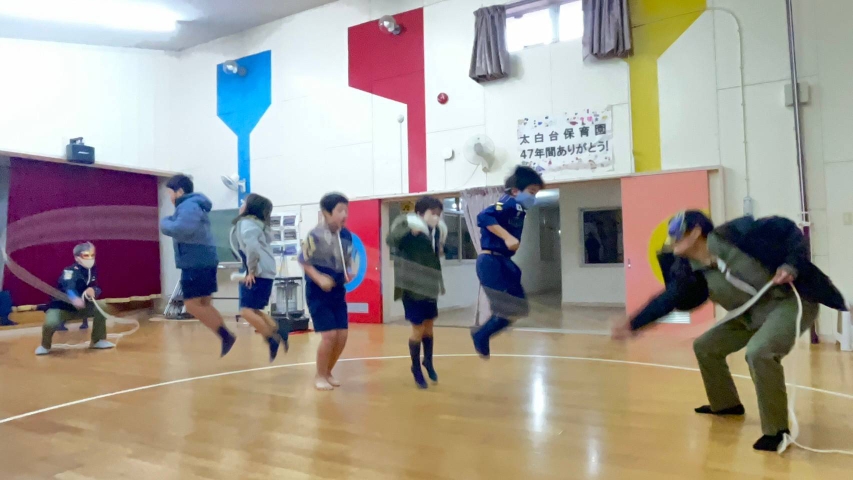 大盛り上がりの大縄跳び🥰