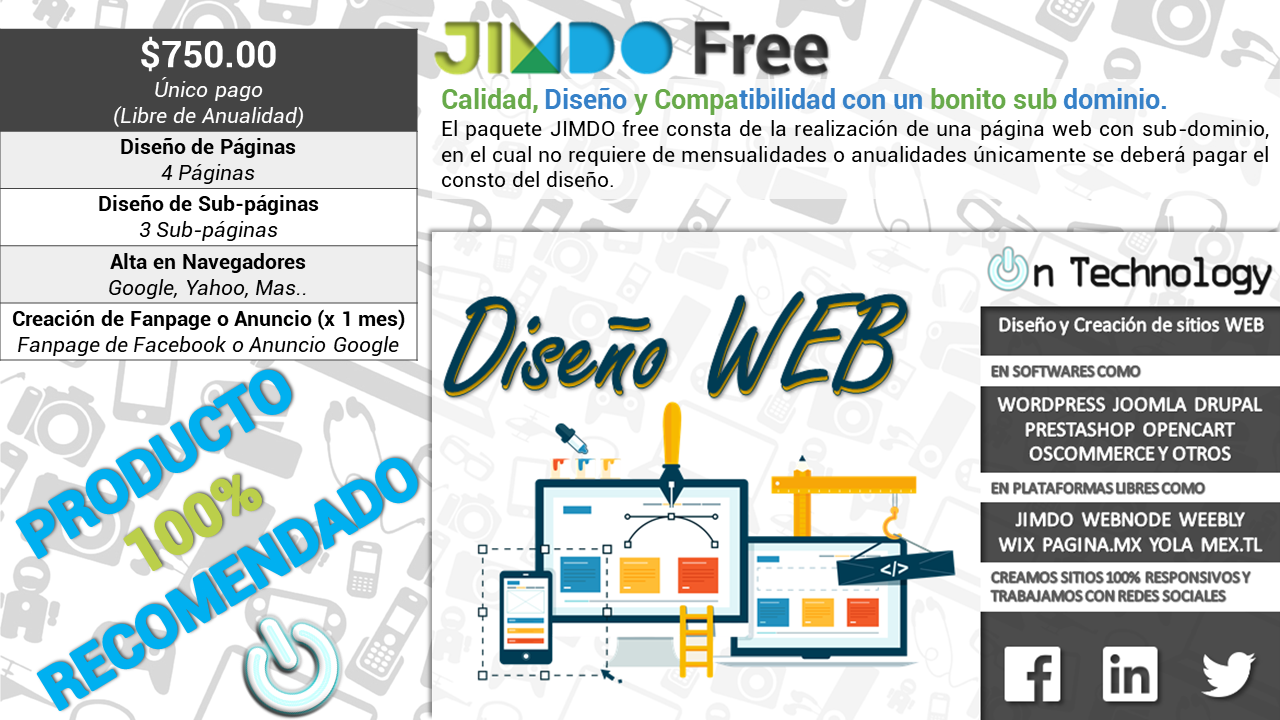 Jimdo free, Creamos tu sitio web.