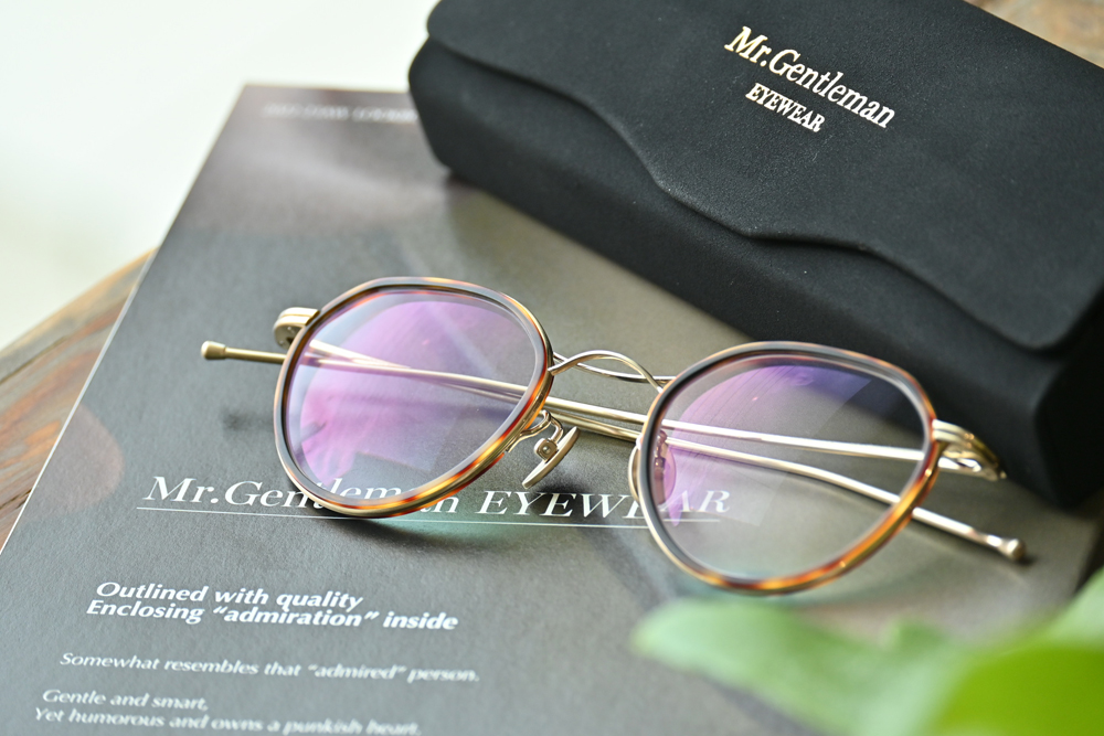 【サイズ大き目のお洒落常用メガネ】フレーム：Mr.gentleman EYEWEAR LEONARD2　レンズ：HOYA 1,67薄型球面レンズ HM Cort