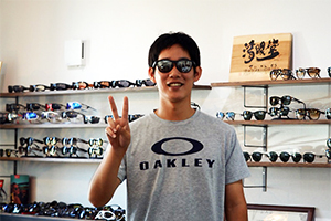 ◎フレーム：OAKLEY／FROGSKINS　◎レンズ：TALEX／TRUEVIEW SPORTS