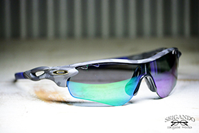 ◎フレーム：OAKLEY／RADARLOCK CUSTOM　◎レンズ：MAX tremer PORALIZED／ GARY