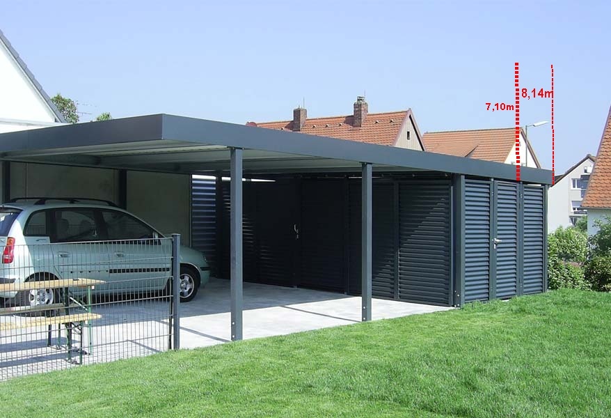 Stahl Doppelcarport Mit Geratekammer Carports Holz Stahl Alu
