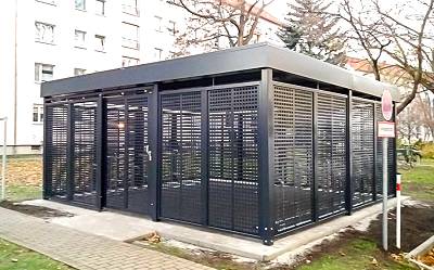Fotobeispiel-Nr. Si30   BOSTON Einhausung im Farbton RAL 7016 anthrazitgrau