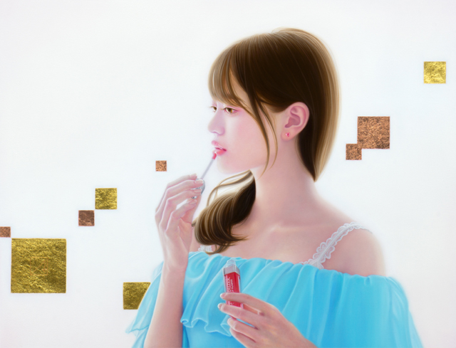 光元昭弘 「余白の創造…君と黄昏」 油彩 金箔 M12号 真作保証