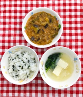 7/9　わかめご飯  豆腐のスープ煮  マーボー豆腐