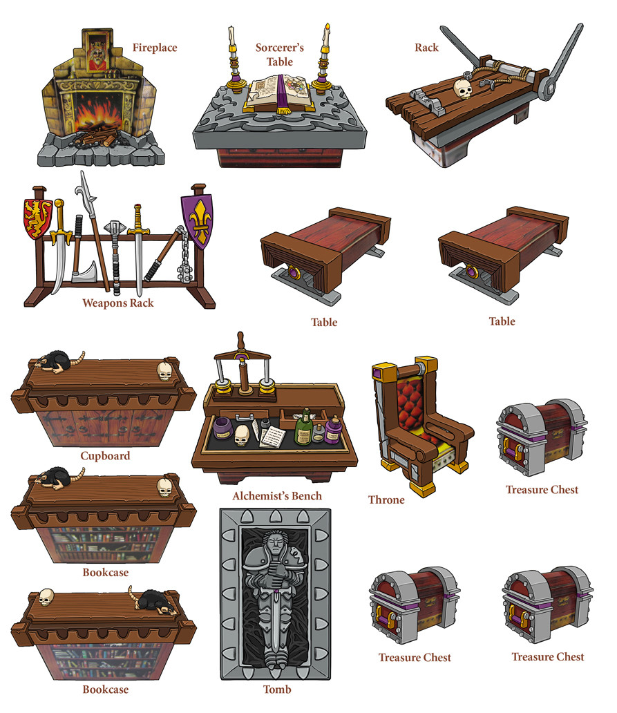 Le mobilier - Héroquest-revival