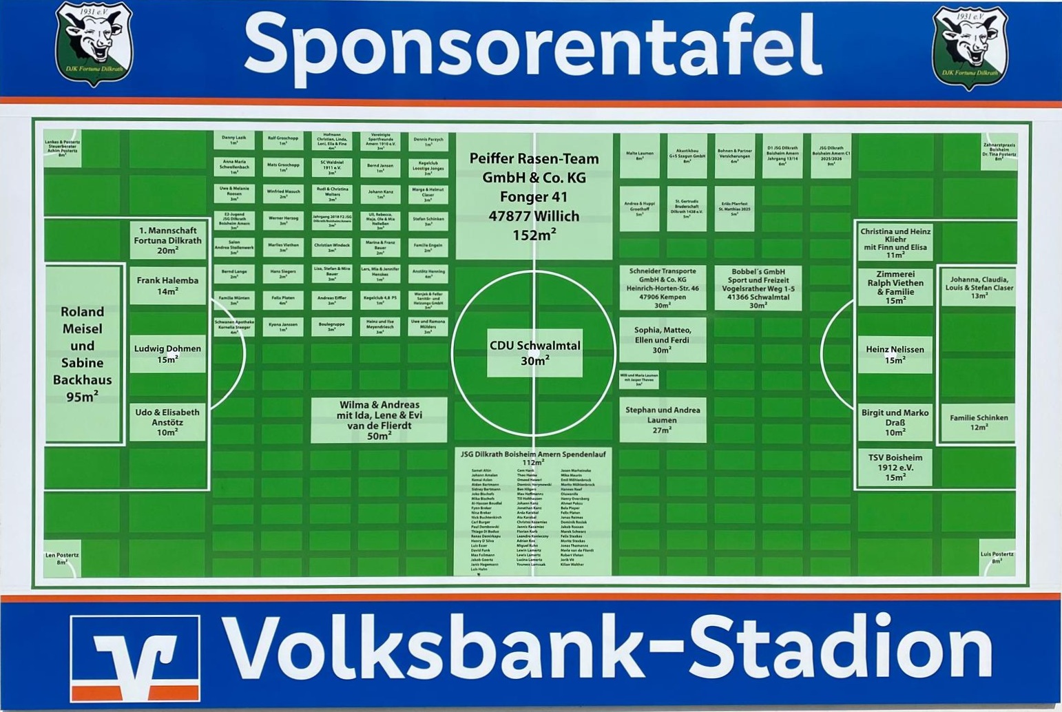Sponsoren Kunstrasenplatz