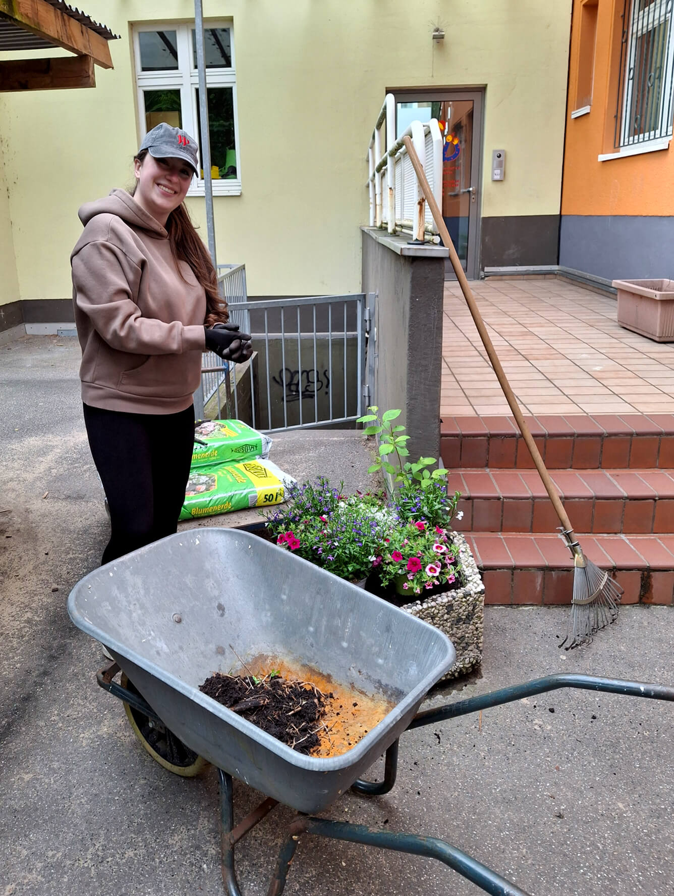 Richtig angepackt: Bunte Bepflanzung...