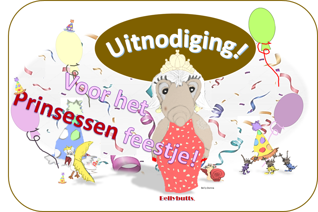 Uitnodiging! Voor het Prinsessen feestje!