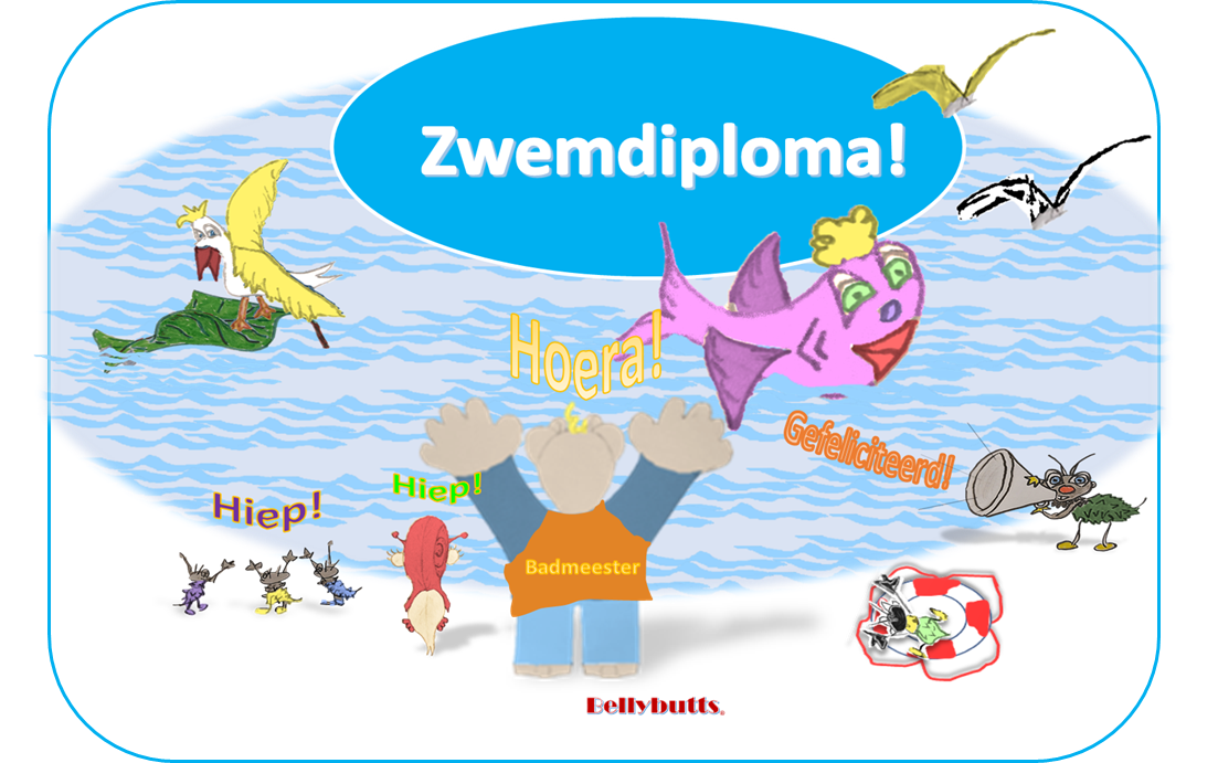 Zwemdiploma! Hoera Gefeliciteerd!