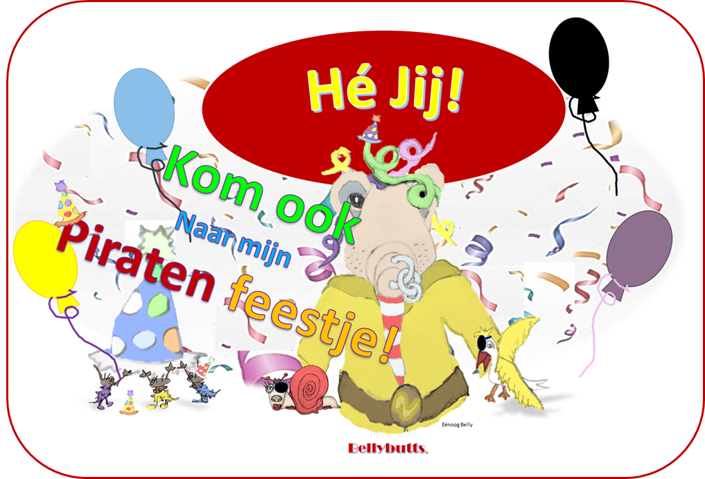Hé Jij! Kom naar mijn Piraten feestje!