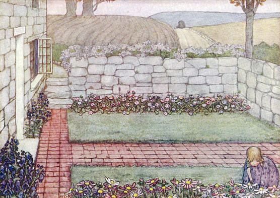 Winifred Cayley Robinson  A Cornish Cottage         This illustrates the front garden of 'Vellensagia'