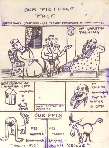 Picture Page of 'Leader' comic newsletter