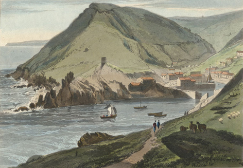 William Daniell's depiction of Polperro dating from 1823