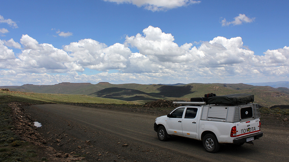 Driving through Lesotho