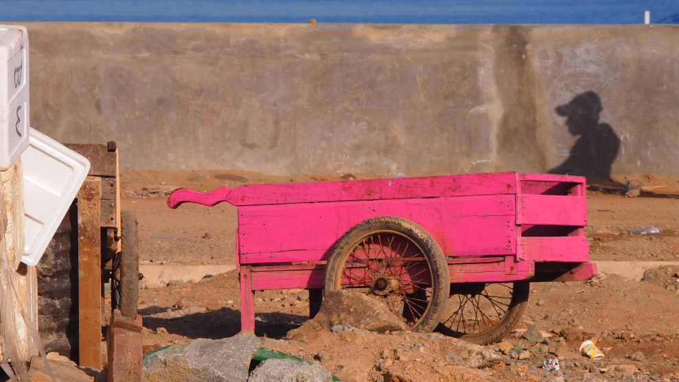 bound for eden, eva marie lobmaier, travel photography,natural color pop, pink carriage, Indonesia