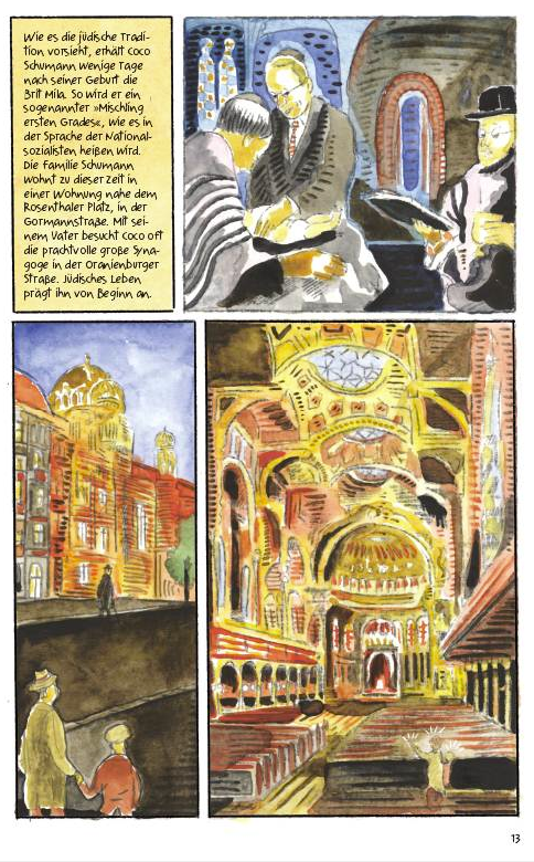 Die Synagoge in der Oranienburger Straße in Berlin: Niels-Schröder zeichnete die Graphic-Novel „I got Rhythm" zu Texten von Caroline Gille, erschienen im be.bra verlag Berlin.