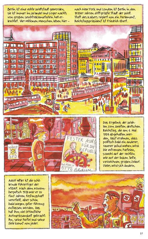 Das Berlin der Weimarer Republik: Hier eine Seite aus der Graphik Novel „I got Rhythm" mit den Zeichnungen von Niels-Schröder. © niels schroeder