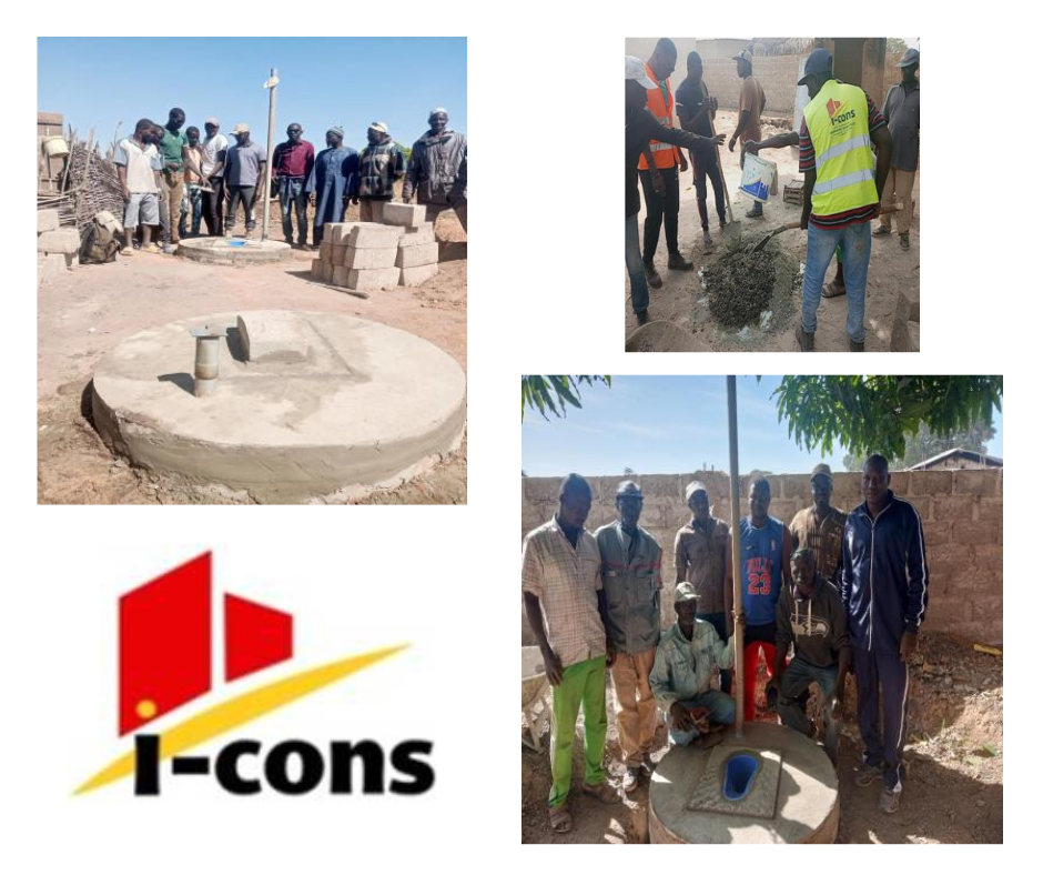 RSE- I-CONS et UNICEF soutiennent la formation de maçons locaux en fabrication de latrines dans les localités de Pata et Kerewane