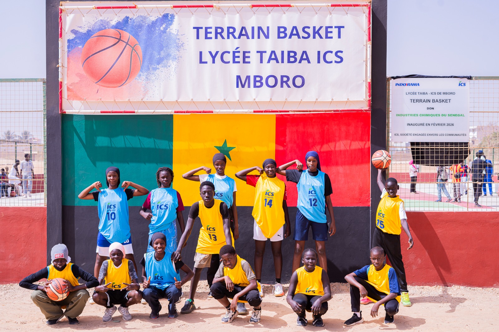 RSE- Inauguration du terrain de basket du Lycée de Mboro offert par les ICS