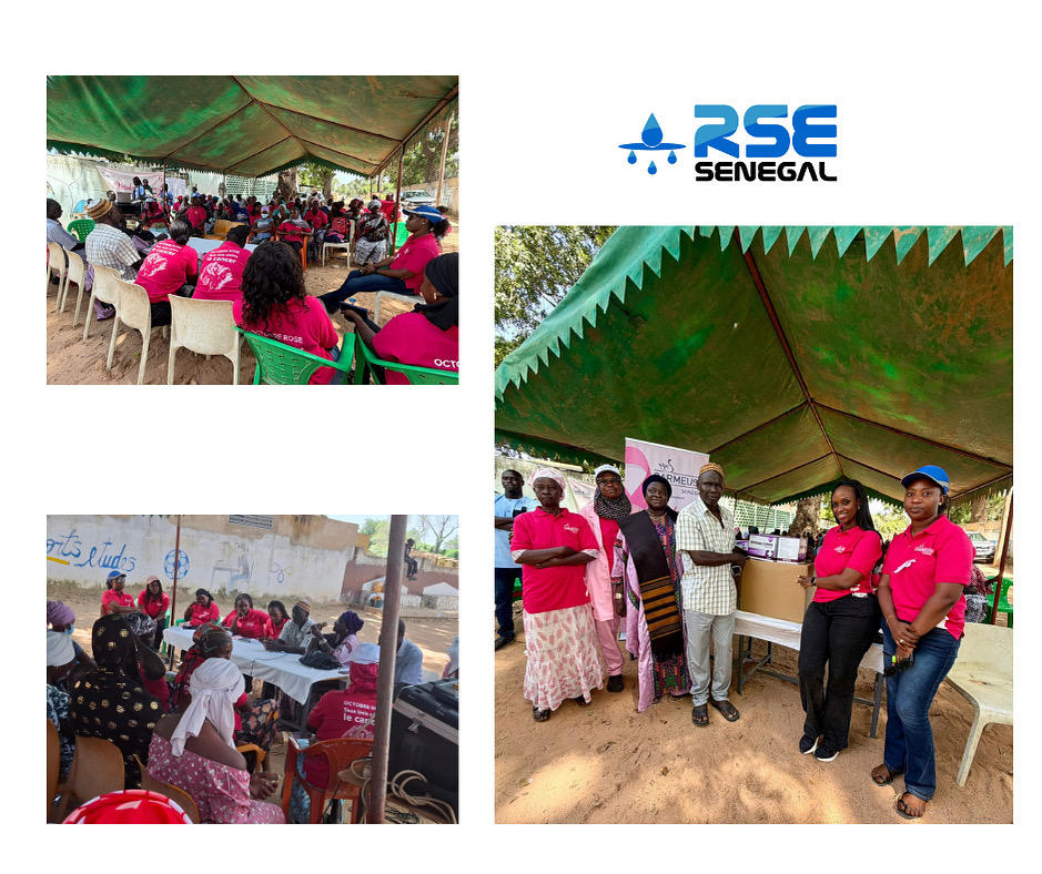 RSE- Octobre rose avec CARMEUSE Sénégal : sensibilisation des femmes du village de Bandia