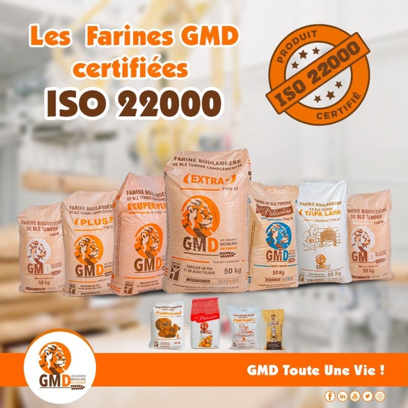RSE- GMD annonce à ses Parties Prenantes la certification Iso 22000 de sa farine