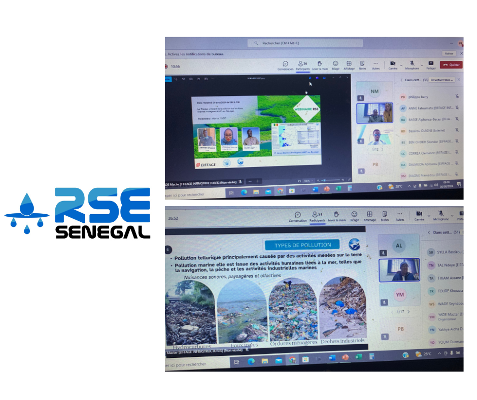 RSE- EIFFAGE Sénégal sensibilise ses collaborateurs et les entreprises du Réseau RSE Senegal sur l’impact de la pollution sur les Aires Marines Protégées