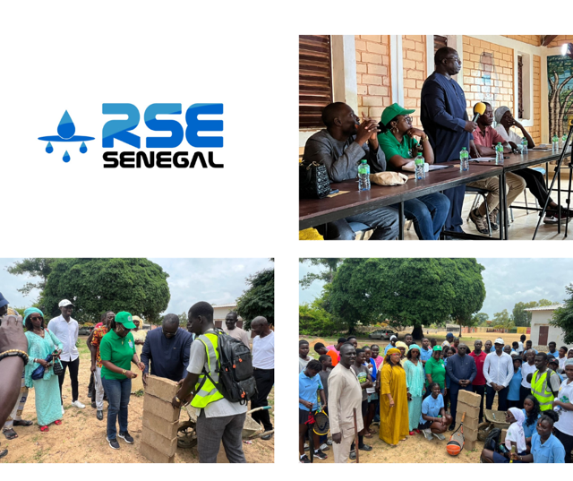 RSE- SODECA La Casamancaise : Pose de la Première Pierre du Terrain Multisports de Kabrousse