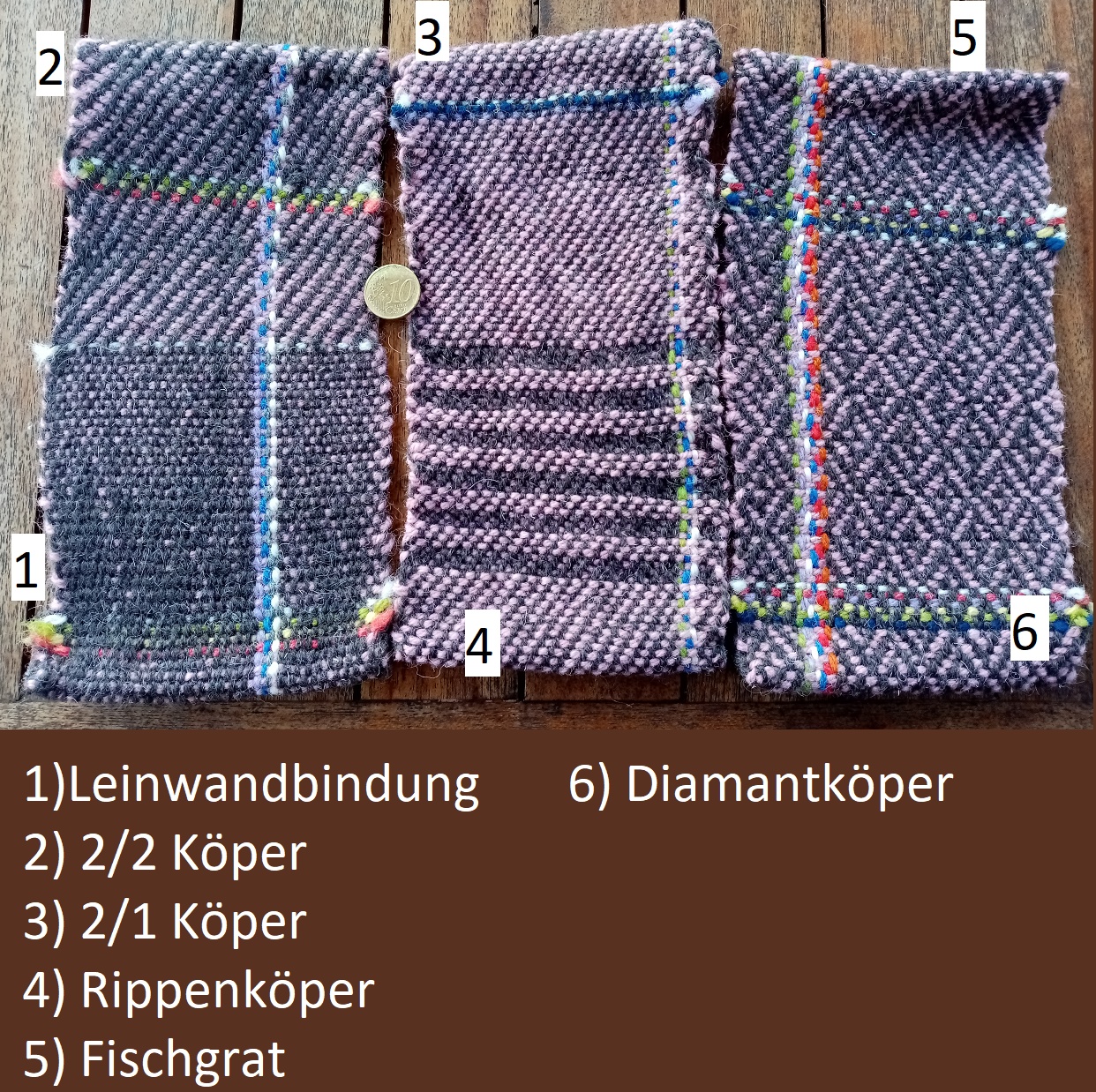 gewebte Mustertücher