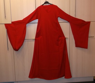 Mittelalterkleid mit Hängeärmeln nach Bildnissen aus der Zeit nachgearbeitet
