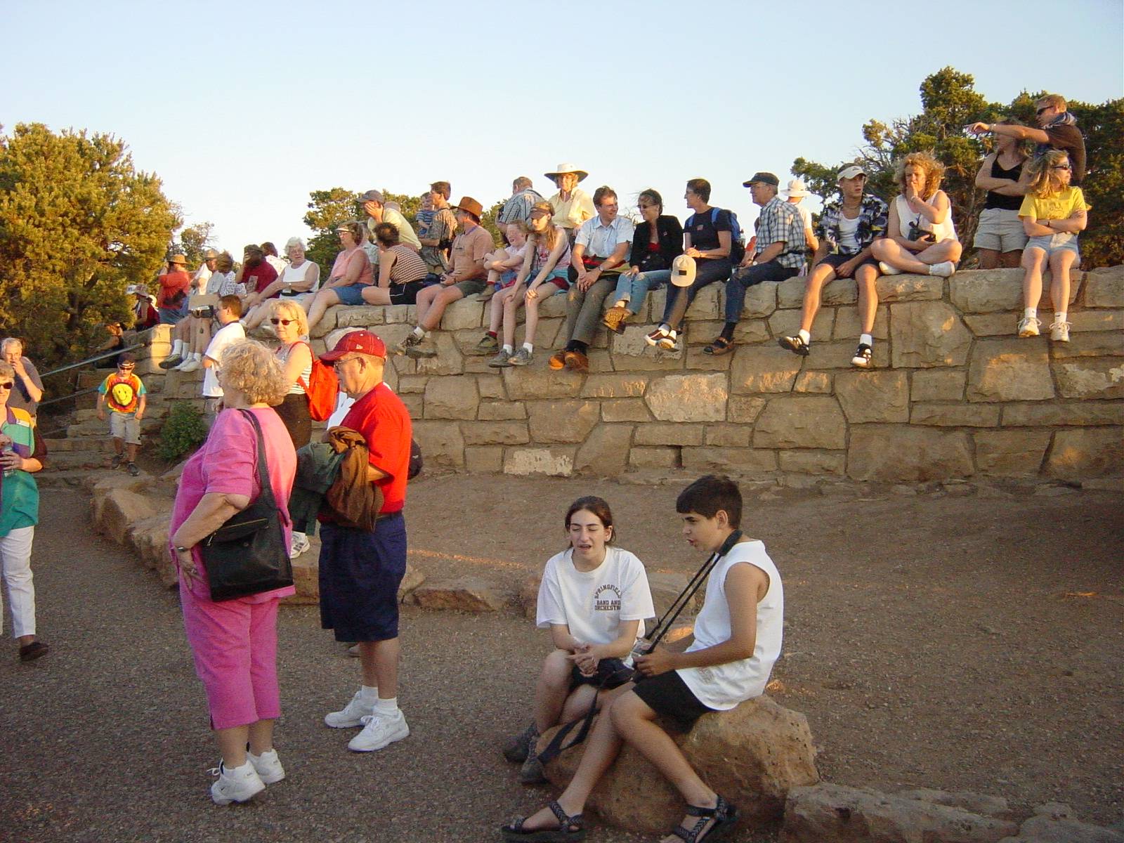 warten am Hopi Point auf den Sonnenuntergang