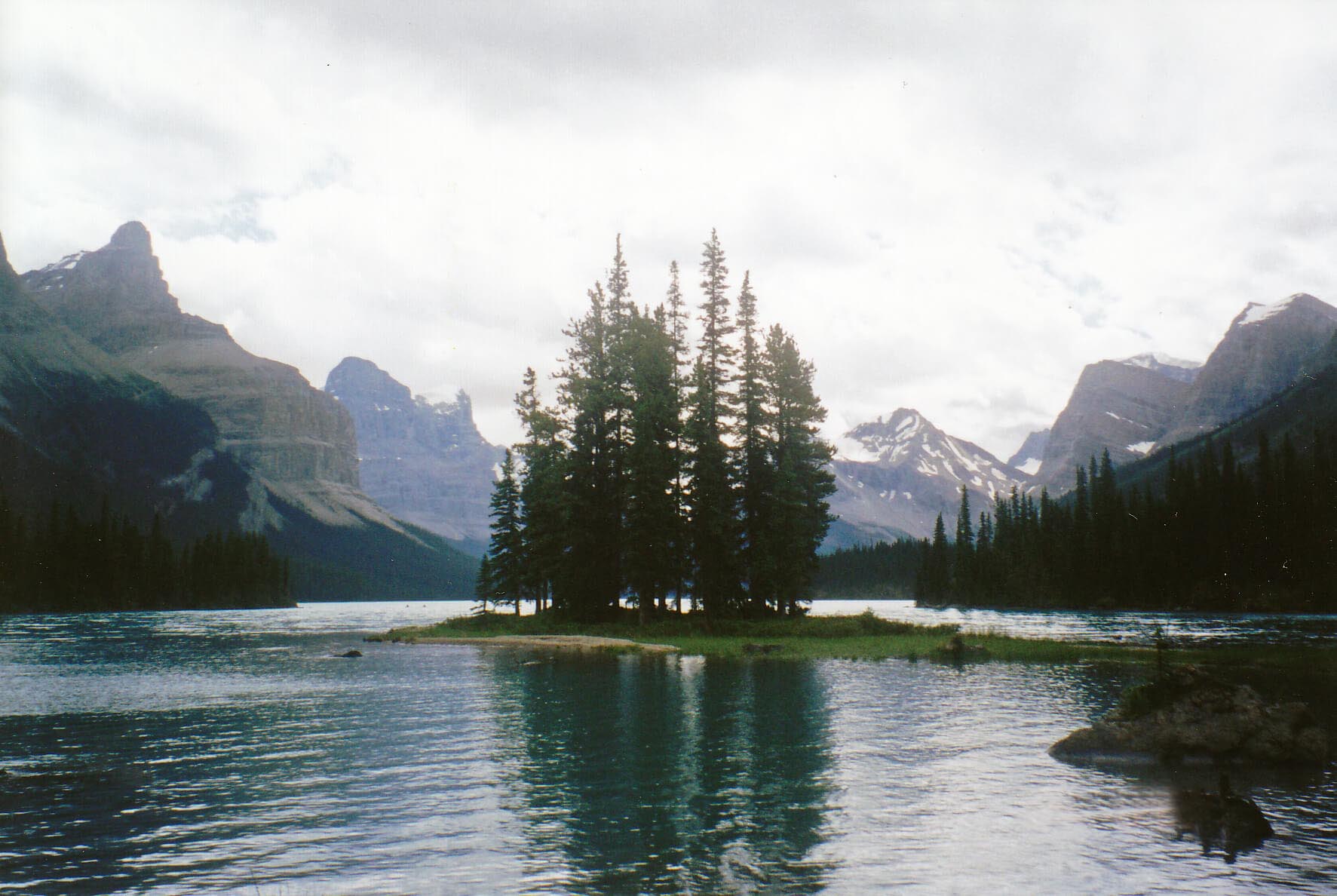 Isle of Spirit, Maligne Lake, Jasper-Nationalpark, Alberta, Kanada