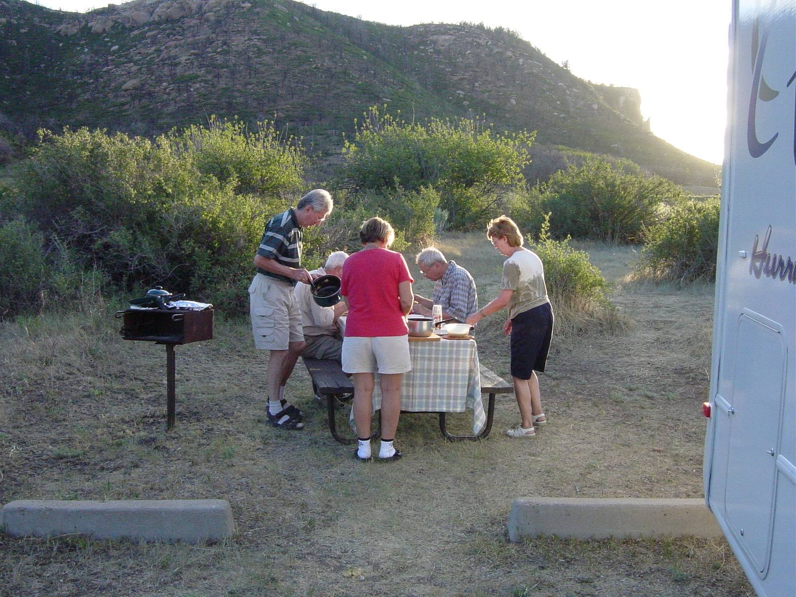 Abendessen im Morefield Campground
