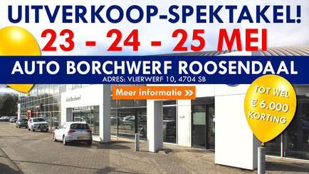 Online bannering - Automotive Sales Event - Auto Borchwerf Roosendaal - Volkswagen-Audi-SEAT-ŠKODA - 96 verkochte auto's in 1 weekend - mei 2019