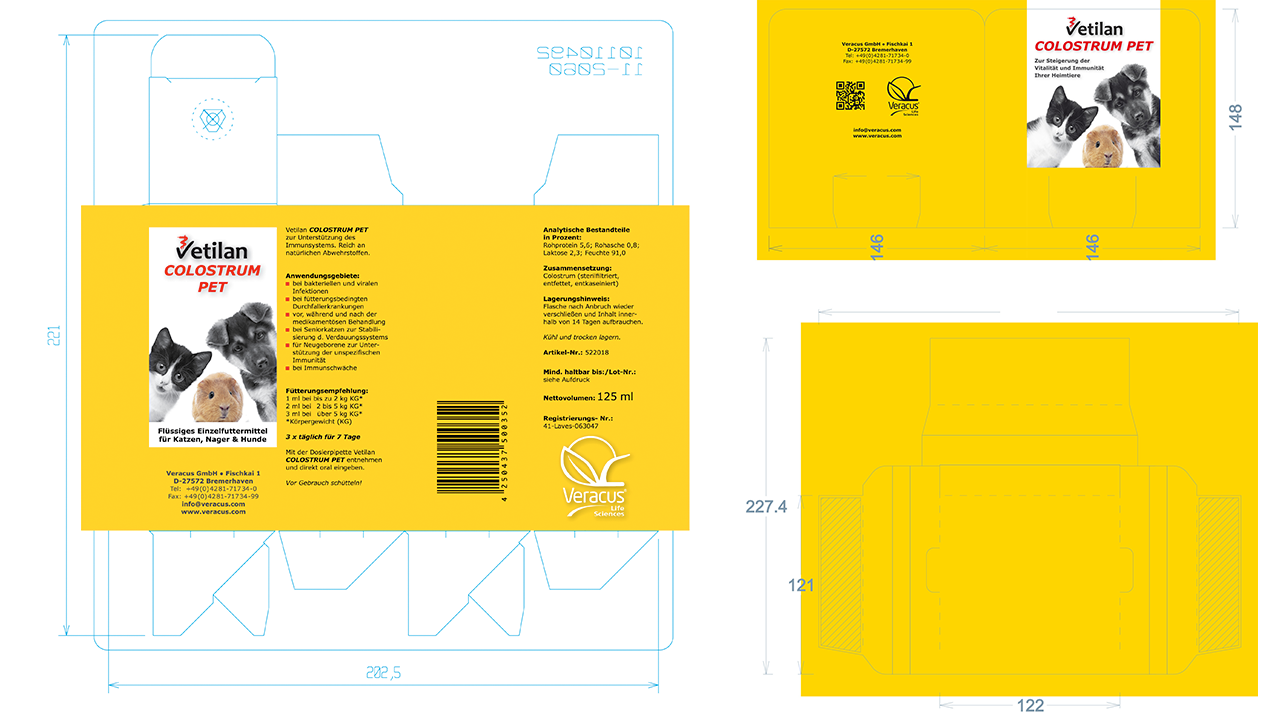 Layout und Reinzeichnung Verpackung