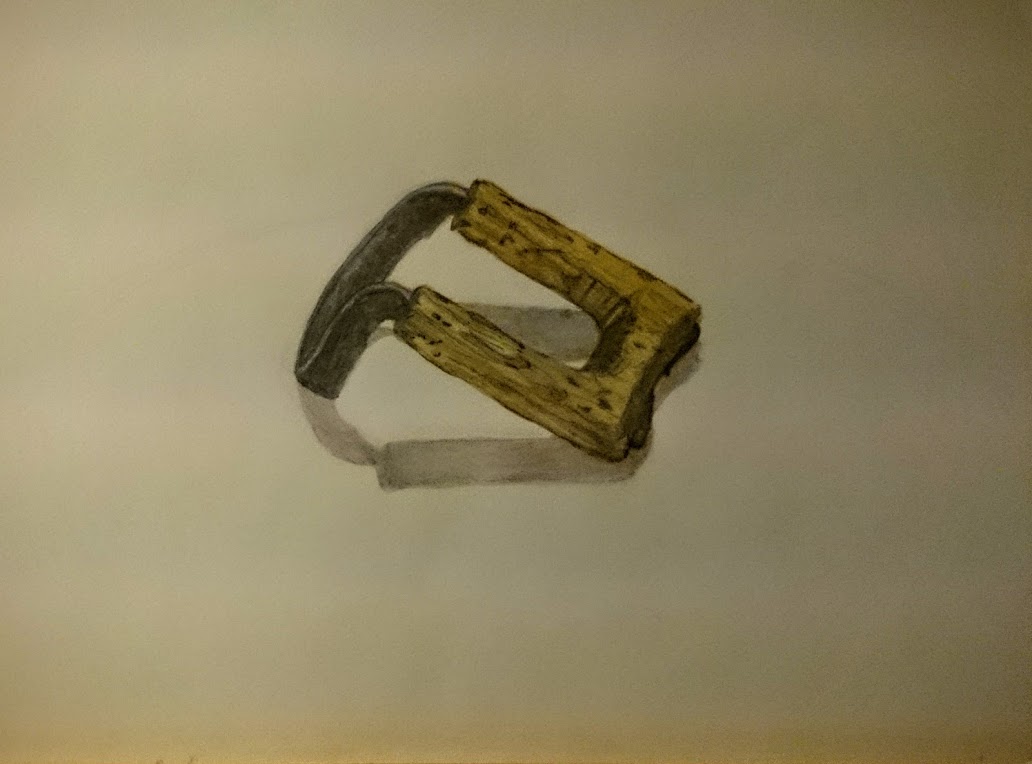Skomakarverktyg (Gouache) Cecilia Strandberg 1300:- (Stlk: A3) Från utställningen: "Gamla hus och saker -Det vackra i vardagssaker". Inramad med glas. Ca 50x40cmmed ram .