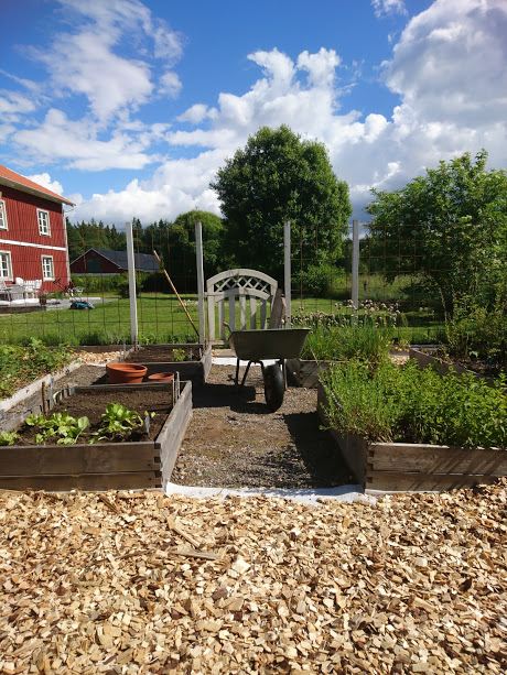 På gång ner mot grinden..