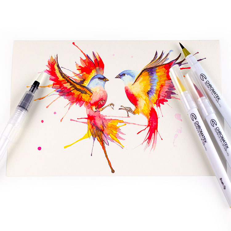 WATERCOLOR BRUSH PENS - Chromatek Professional Art Supplies