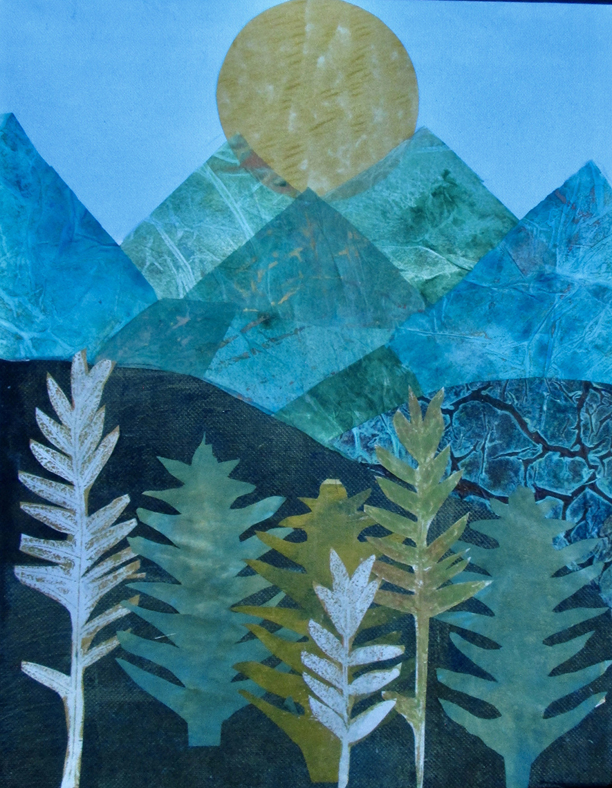 Morning Sunrise, mixed media, 18x14